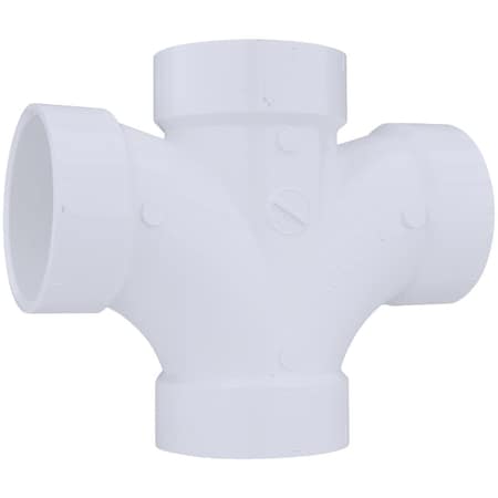 Charlotte Pipe And Foundry 2 In. Double Sanitary DWV PVC Tee PVC 00428 0800HA